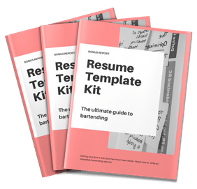Resume Template Kit included with The Ultimate Guide To Bartending