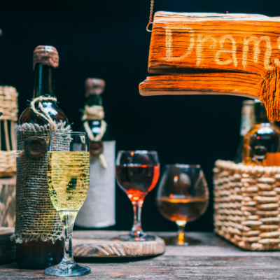 Dramshop sign with bottles