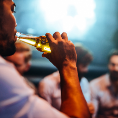 guy drinking a beer
