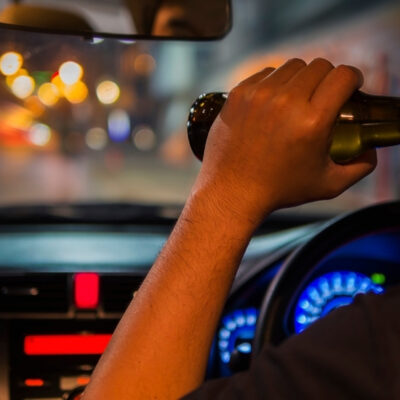 drinking a beer and driving