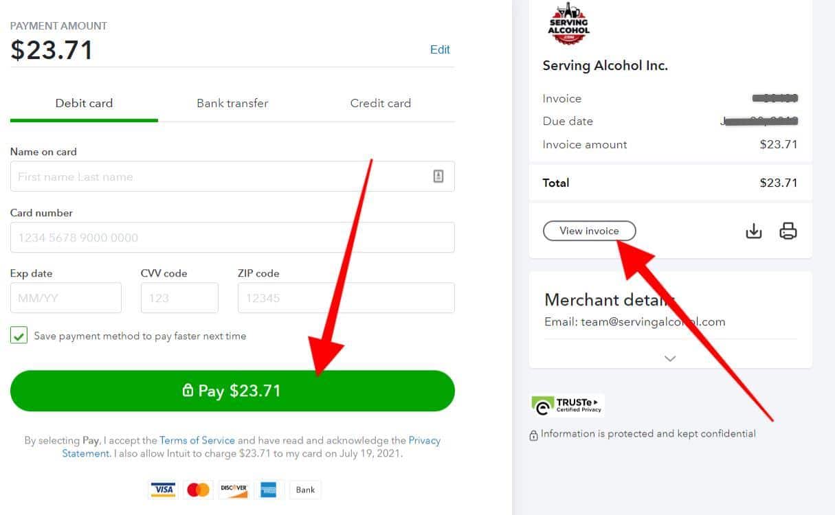 easily pay invoice online