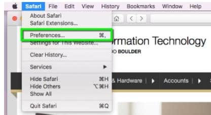 How to clear cache in Safari on Mac computer - step 1