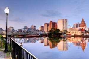 New Jersey skyline from the river