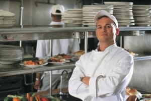 Food chef in kitchen