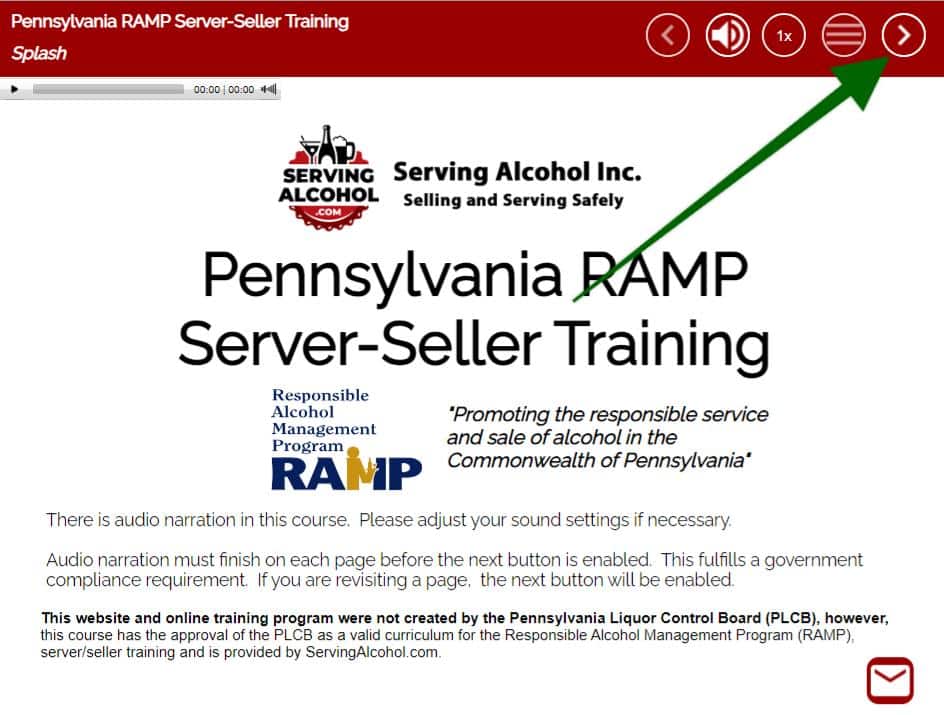 RAMP certification first page